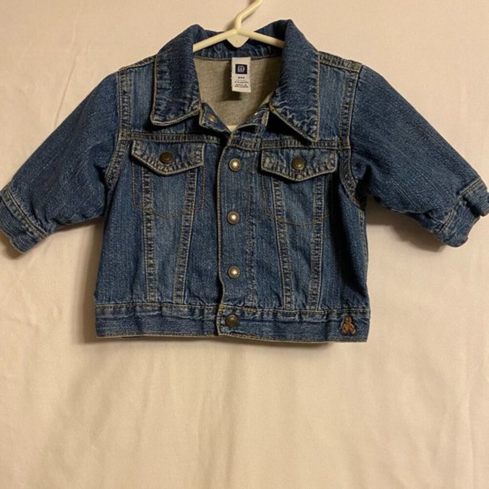Baby Gap Blue Jean Lined Jacket 3-6 mos.  **Excellent**